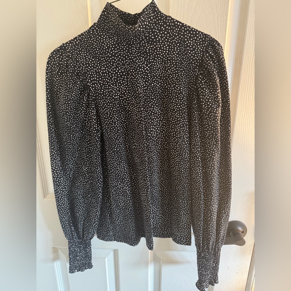 Black and White Polka Dot Blouse